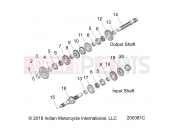 INDIAN 2019 SPRINGFIELD ALL OPTIONS (R07) (N19THAAA) DRIVE TRAIN » DRIVE TRAIN, INPUT/OUTPUT SHAFT ASM. - ALL OPTIONS (200381C)
