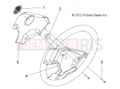 Polaris 2015 LEV GEM ALL OPTIONS - L15G2/4/6 STEERING » STEERING, WHEEL - ALL OPTIONS (49GEMSTEER11WHEELE2)