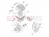 POLARIS TRAIL BLAZER - A02BA25CA/CD CRANKCASE and CYLINDER