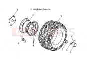 POLARIS SCRAMBLER 50 (A02EA05CA) REAR WHEEL