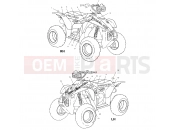 POLARIS SCRAMBLER 400 (A99BG38CB) DECALS