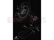YAMAHA YN50 NEO'S (5ADR) 2000 REAR WHEEL