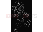 YAMAHA YH50 WHY (5JB4) 2000 REAR WHEEL