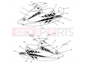 Polaris 1996 PWC SLX 780 (B964287) DECALS SLX 780 B964287 and  Intl. SLX 780 I964287 (4937443744A007) | DECALS SLX 780 B964287 and  Intl. SLX 780 I964287 (4937443744A007)