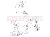 Polaris 1996 PWC SLX 780 (B964287) EXHAUST SYSTEM SLX 780 B964287 and Intl. SLX 780 I964287 (4937443744B005) | EXHAUST SYSTEM SLX 780 B964287 and Intl. SLX 780 I964287 (4937443744B005)