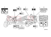 HONDA ANC125H 2017 CAUTION LABEL