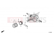 HONDA SH150ADH 2017 E-20 CRANKSHAFT / PISTON