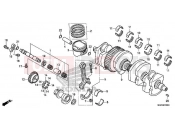 HONDA CB1100CAH CB1100 EX 2017 E-16 CRANKSHAFT / PISTON