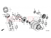 HONDA CB500FAH 2017 E-16 CRANKSHAFT / PISTON