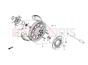 HONDA GL1200AH GOLD WING 1987 REAR WHEEL