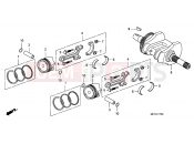 HONDA FJS600A7 ED SILVER WING 600 ABS 2007 E-17 CRANKSHAFT/PISTON