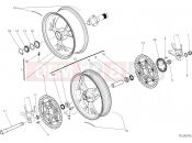 DUCATI 2018 Superbike 959 Panigale RUOTA ANTERIORE E POSTERIORE [MOD:1299R FE]