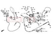 HONDA SH1257 ED 2007 F-3 HANDLE LEVER/SWITCH/CABLE