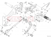 DUCATI Superbike Panigale V4 25° Anniversario 916  FOOTRESTS, LEFT [MOD:PANV4916]