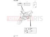 SUZUKI SV650A L7 (2017) (E19) 496B - LABEL (SV650AL7 E19)