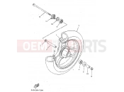 YAMAHA YN50 OVETTO (5ADA) 1998 FRONT WHEEL