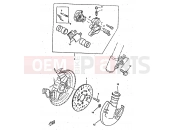 YAMAHA CW50RSX (5CD1) 1997 FRONT BRAKE CALIPER