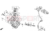HONDA PC800 Pacific Coast 1996 E-2 CYLINDER HEAD (FRONT)