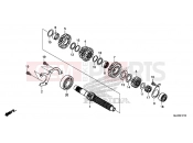 HONDA CB500X 2016 E-17-10 TRANSMISSION (MAINSHAFT)
