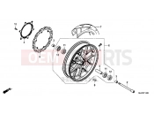 HONDA CB500X 2016 F-14 FRONT WHEEL