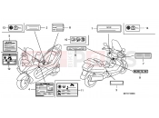 HONDA FJS600D6 SILVER WING 2006 F-33 CAUTION LABEL