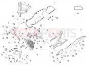 APRILIA RSV4 1100 ABS (APAC) Front mudguard-Pillar