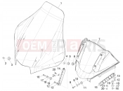 PIAGGIO MP3 500 MAXI Sport ABS Windshield - Glass