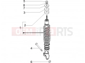 PIAGGIO Zip 100 4T (APAC) Rear suspension - Shock absorber/s