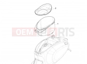 VESPA Sprint 125 iGet (APAC) E2 Helmet huosing - Undersaddle