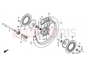 HONDA XL600VW G KPH 34P TRANSALP 1998 F-10 FRONT WHEEL