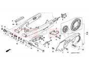 HONDA XL600VW G KPH 34P TRANSALP 1998 F-21 SWINGARM/CHAIN CASE