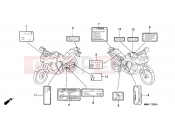HONDA XL600VW G KPH 34P TRANSALP 1998 F-32 CAUTION LABEL