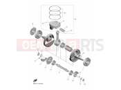 YAMAHA YZ 450 F YZ450F (B2W6) 2021 CRANKSHAFT & PISTON
