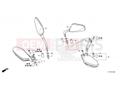HONDA CRF300LAM CRF300L 2021 F-3 MIRROR & KNUCKLE GUARD
