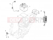 PIAGGIO Piaggio 1 Moped (APAC) Remote control switches - Battery - Horn