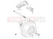 SUZUKI LT-A400FK2 LT-A400 K2 (2002) (E24) LEFT REAR WHEEL