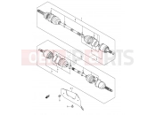 SUZUKI LT-A400FK2 LT-A400 K2 (2002) (E24) FRONT DRIVE SHAFT