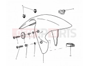 Triumph 1997 SPEED TRIPLE 885cc\955cc (EFI) > 141871 Front Mudguard US,CA,SG Only