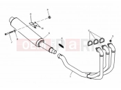 Triumph 1997 SPEED TRIPLE 885cc\955cc (EFI) > 141871 Exhaust System 955cc Engine