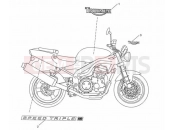 Triumph 2003 SPEED TRIPLE 141872 > 210444 Bodywork Decals