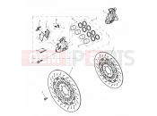 Triumph 2004 SPEED TRIPLE 141872 > 210444 Front Brake Caliper & Discs