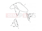 Triumph 2005 SPEED TRIPLE 210445 > 461331 Front Mudguard