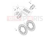 Triumph 2014 SPEED TRIPLE R > 735336 Front Brake Caliper & Discs