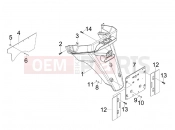 PIAGGIO X7 300 ie Rear cover - Splash guard