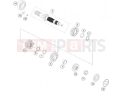 GASGAS  TRANSMISSION I - MAIN SHAFT