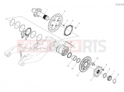 DUCATI 2022 Panigale V2 REAR WHEEL SPINDLE