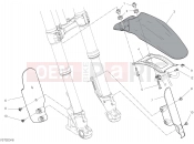 DUCATI Scrambler Urban Motard FRONT MUDGUARD [MOD:SCR800UM]