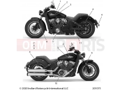 INDIAN 2021 SCOUT 1200 ALL OPTIONS (R02) - N21MSA00/MSB00 BODY » BODY, EMBLEMS/DECALS - ALL OPTIONS (201075)