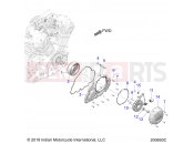 INDIAN 2022 CHALLENGER STANDARD (R02) (N22LCBRR) ENGINE » ENGINE, STATOR, FLYWHEEL, and RH SIDE COVERS - ALL OPTIONS (200693C)