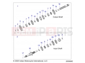 INDIAN ROADMASTER PREMIUM (R02) (N22TKABB) DRIVE TRAIN | DRIVE TRAIN, INPUT/OUTPUT SHAFT ASM. - N22TKABB ALL OPTIONS (200958C)